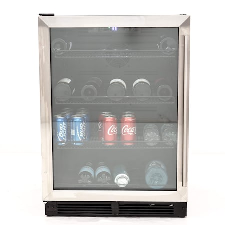 Avanti 133 Can Beverage Center, Stainless Steel With Black Cabinet
